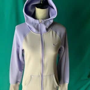 Nike Women's Purple and Cream Hoodie